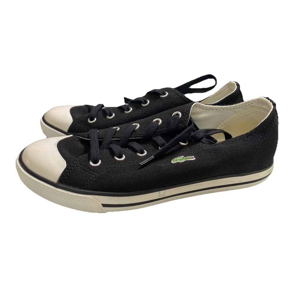 Lacoste Womens Sneakers Size 7 1/2 Canvas Preppy Old Money Rich Mom Classic Fun
